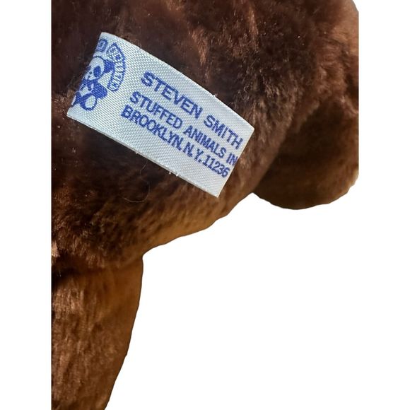 Saks Fifth Avenue Brown Teddy Bear Plush Steven Smith Red Shirt Stuffed Animal - Picture 9 of 16